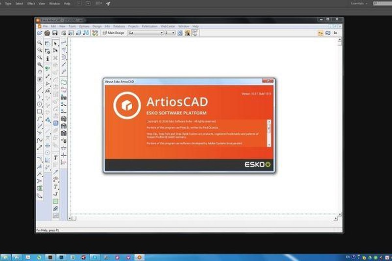 Giao diện Artios CAD thiết kế thùng carton