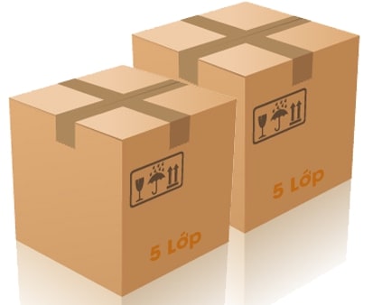 kiểu dáng thùng carton 5 lớp