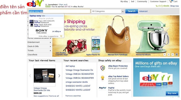 bán hàng online trên Ebay