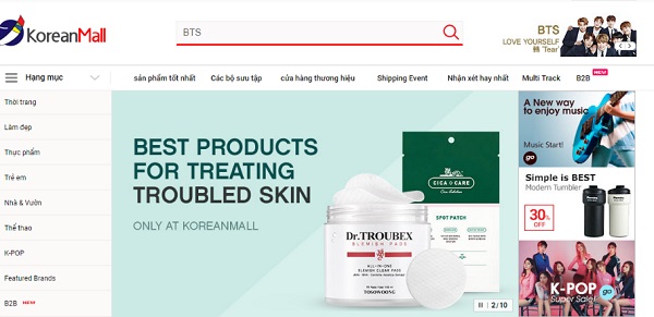 Mua bán online trên Koreanmall