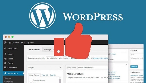 thiết lập website bằng giao thức wordpress