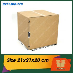P57 - 21x21x20 cm - Thùng Carton lớn 3 lớp