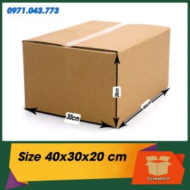 G105 - 40x30x20 cm - Thùng Carton lớn 3 lớp