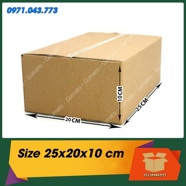 P101 - 25x20x10 cm - Thùng Carton lớn 3 lớp