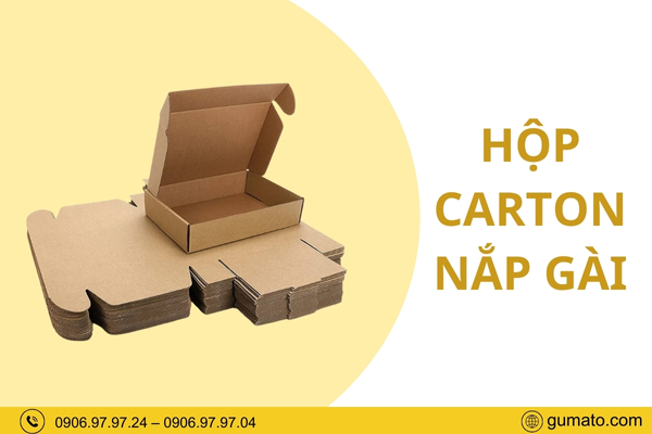 Hộp xếp carton có nắp cài