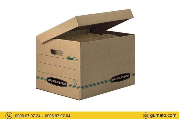 Thùng carton nắp gài đựng sách vở