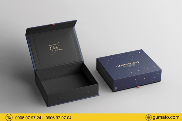 Hộp xếp carton có nắp cài 