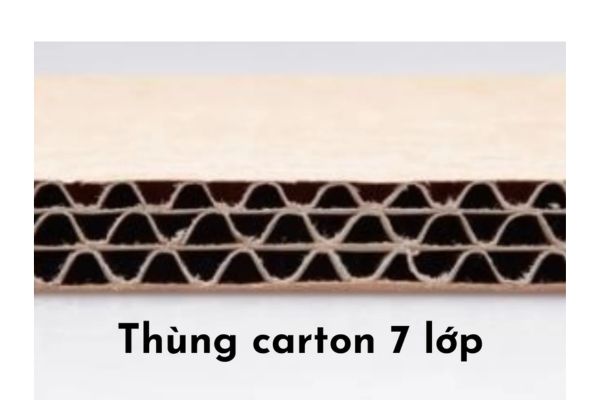 Thùng carton 7 lớp được sản xuất từ 3 lớp sóng carton BCE định hình